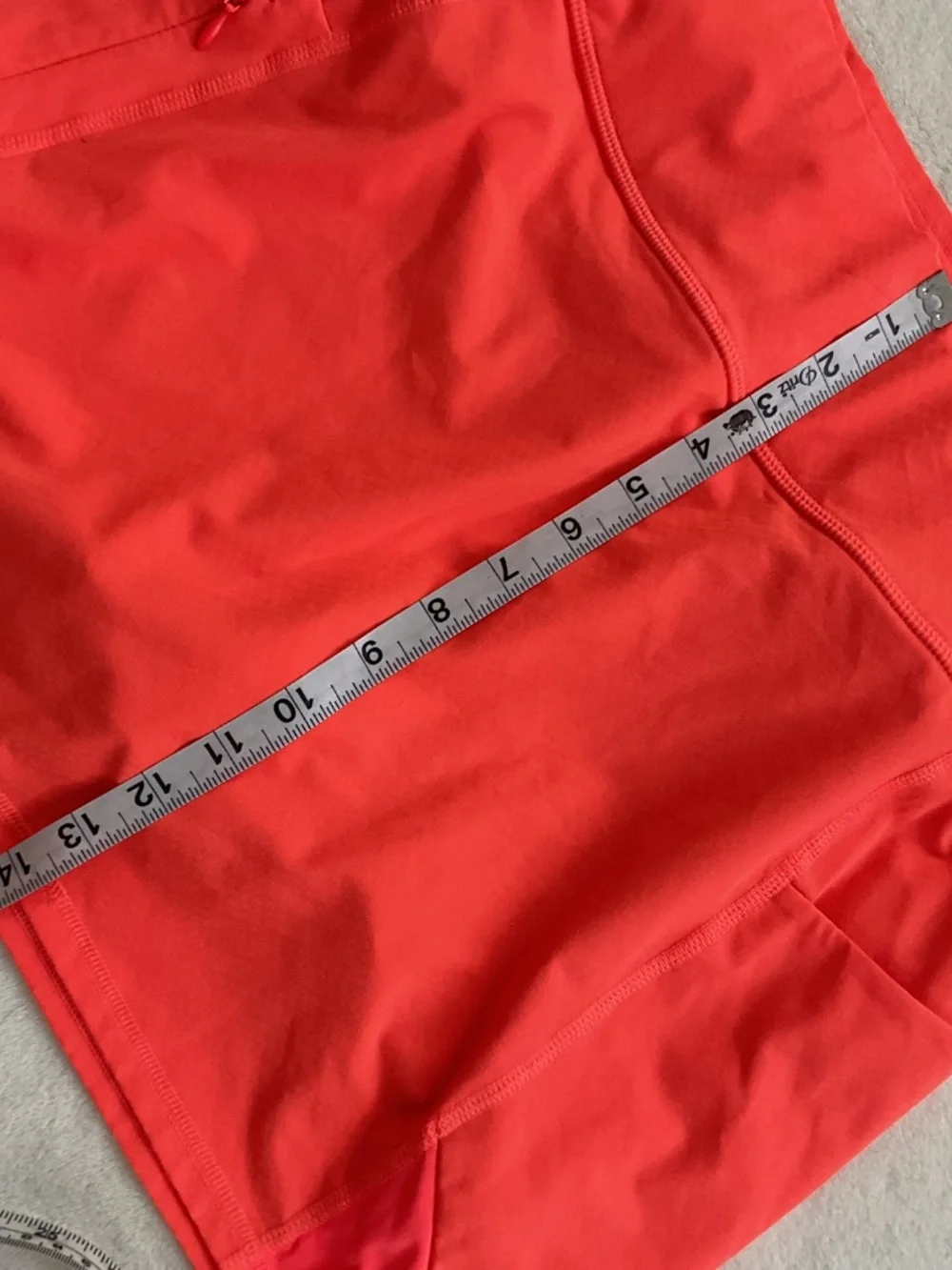 Athleta Neon Orange Athletic Skort Built In Shorts Pockets Small Tennis Athletic